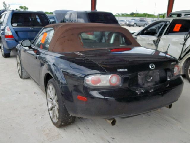 JM1NC25F460118146 - 2006 MAZDA MX-5 MIATA BLACK photo 3