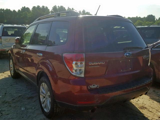 JF2SHAEC5BH707658 - 2011 SUBARU FORESTER L MAROON photo 3