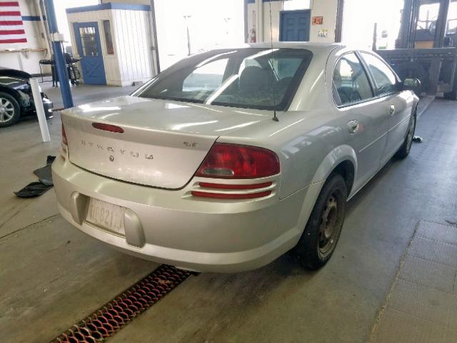 1B3EL36X62N277942 - 2002 DODGE STRATUS SE SILVER photo 4