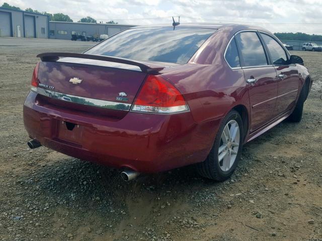 2G1WC5EM9B1226158 - 2011 CHEVROLET IMPALA LTZ BURGUNDY photo 4