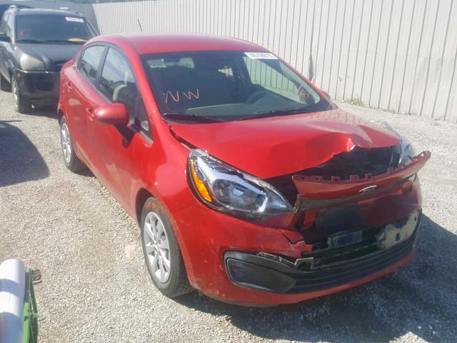 KNADM4A36D6307551 - 2013 KIA RIO LX RED photo 1