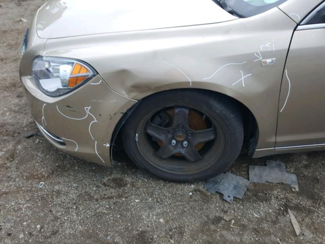 1G1ZH57B38F221341 - 2008 CHEVROLET MALIBU 1LT 金色 照片 9
