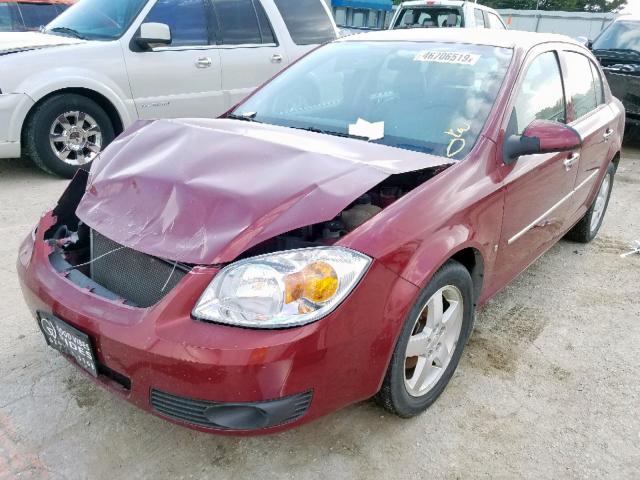 1G1AZ55F277139318 - 2007 CHEVROLET COBALT LTZ BURGUNDY photo 2