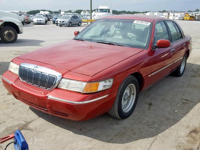 2MEFM75W6YX627334 - 2000 MERCURY GRAND MARQ MAROON photo 2