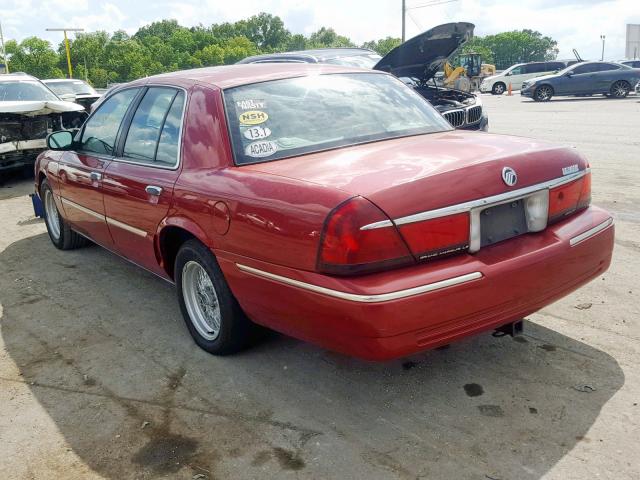 2MEFM75W6YX627334 - 2000 MERCURY GRAND MARQ MAROON photo 3