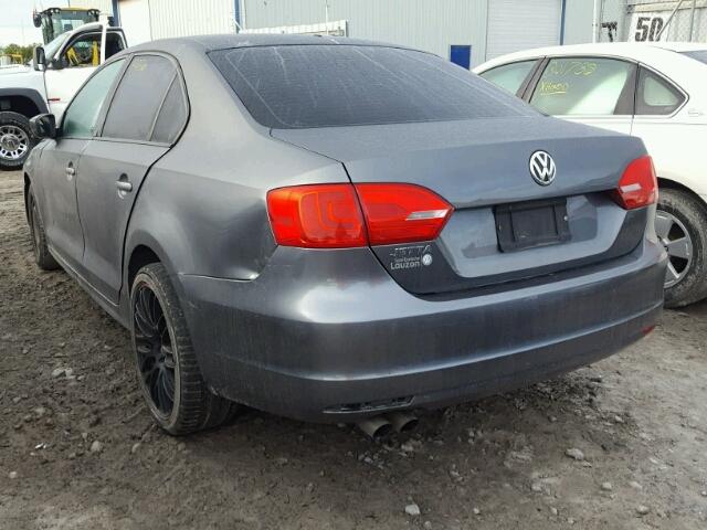 3VW1K7AJ8DM434021 - 2013 VOLKSWAGEN JETTA BASE 灰色 照片 3