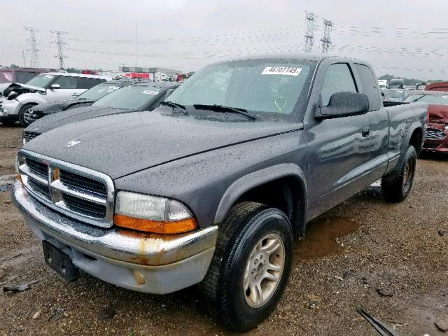 1D7HG42N33S231987 - 2003 DODGE DAKOTA SLT GRAY photo 2