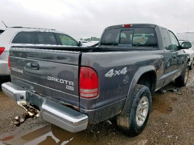 1D7HG42N33S231987 - 2003 DODGE DAKOTA SLT GRAY photo 4