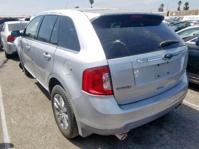 2FMDK4KC1DBA17836 - 2013 FORD EDGE LIMIT SILVER photo 3