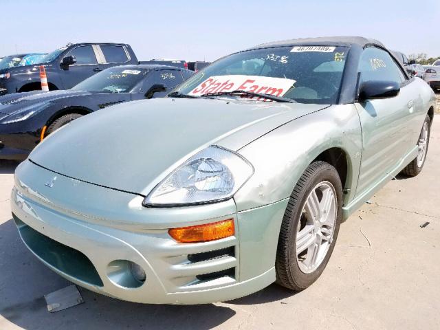 4A3AE55H13E126700 - 2003 MITSUBISHI ECLIPSE SP TEAL photo 2