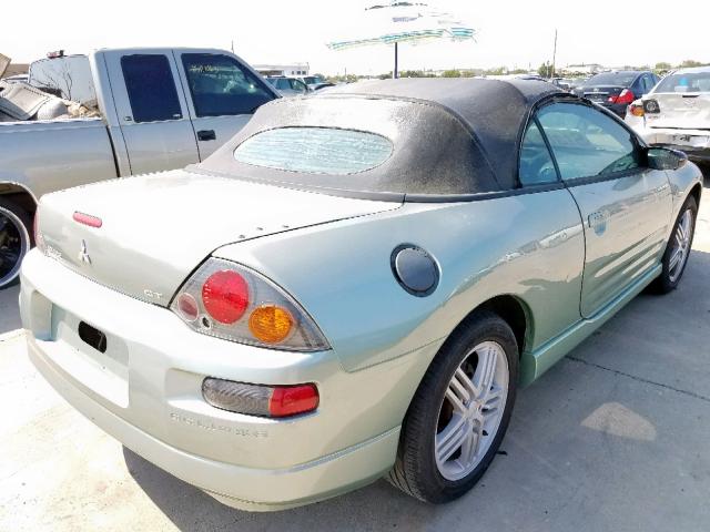 4A3AE55H13E126700 - 2003 MITSUBISHI ECLIPSE SP TEAL photo 4