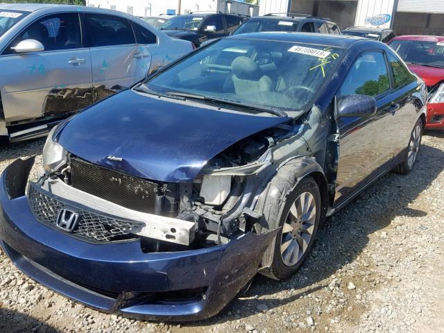 2HGFG12819H524797 - 2009 HONDA CIVIC EX BLUE photo 2