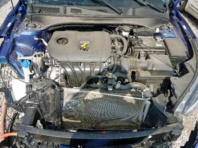 3KPF24AD3KE051645 - 2019 KIA FORTE FE BLUE photo 7