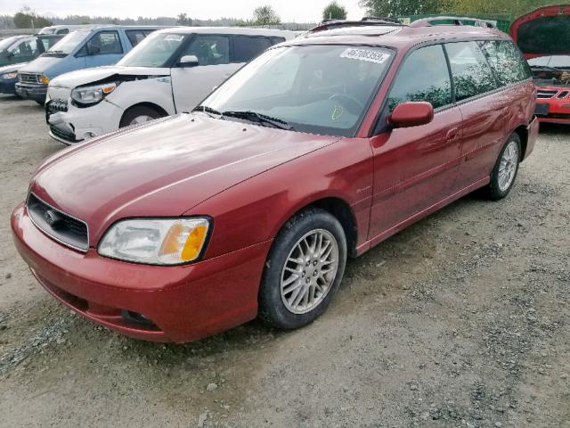 4S3BH625746305771 - 2004 SUBARU LEGACY L S RED photo 2