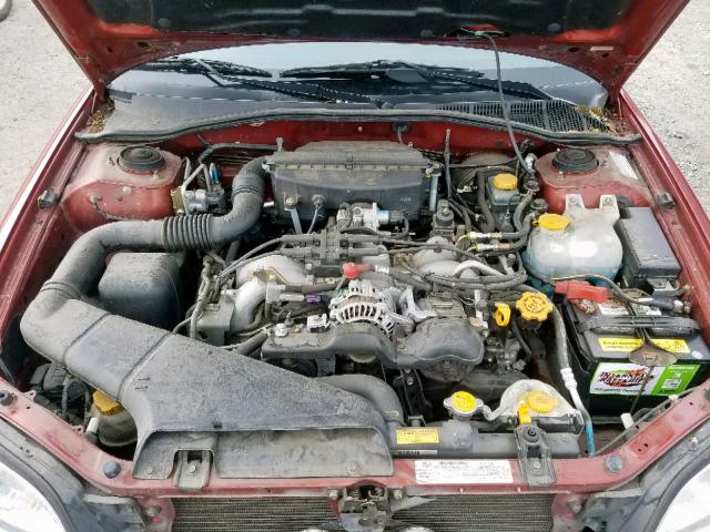 4S3BH625746305771 - 2004 SUBARU LEGACY L S RED photo 7