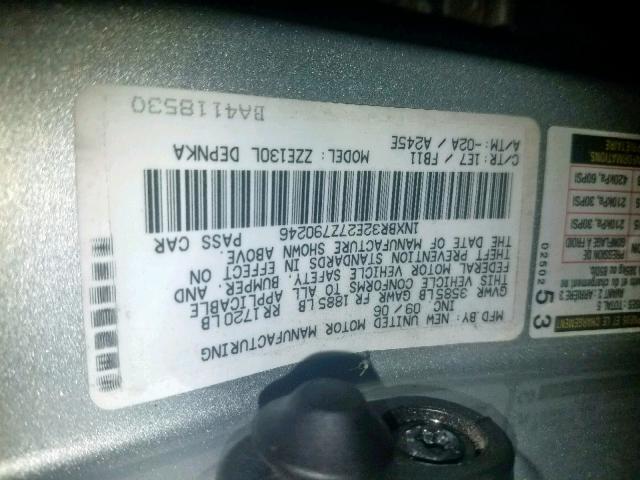 1NXBR32E27Z790246 - 2007 TOYOTA COROLLA CE BLUE photo 10