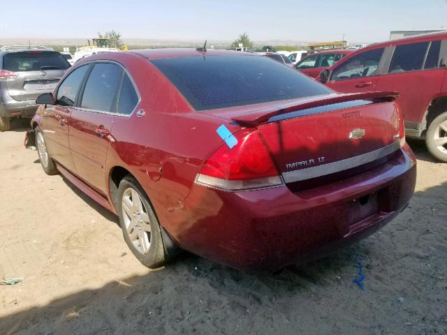 2G1WC57M991209318 - 2009 CHEVROLET IMPALA 2LT RED photo 3