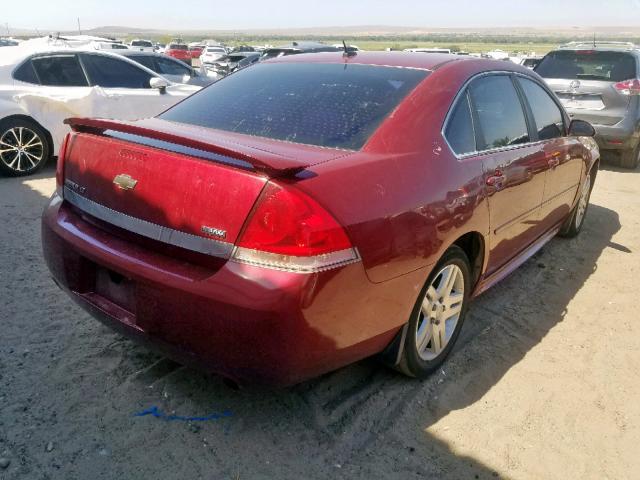 2G1WC57M991209318 - 2009 CHEVROLET IMPALA 2LT RED photo 4