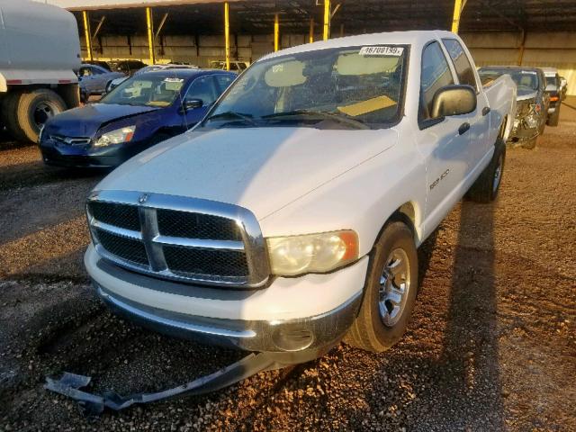 1D7HA18N44S542594 - 2004 DODGE RAM 1500 S WHITE photo 2