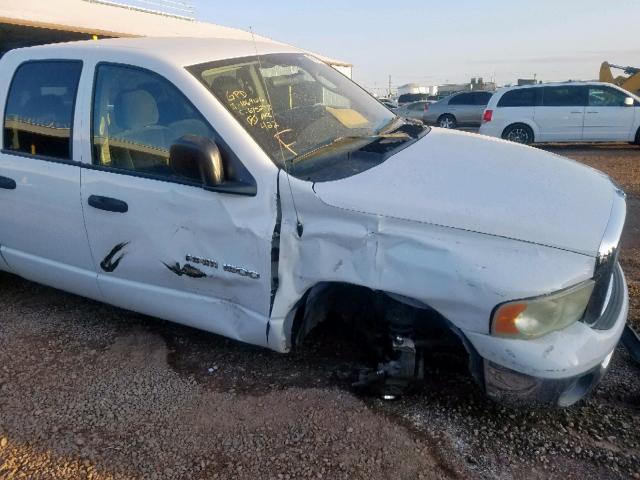 1D7HA18N44S542594 - 2004 DODGE RAM 1500 S WHITE photo 9