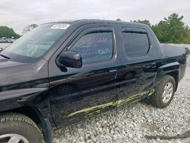 2HJYK165X8H535300 - 2008 HONDA RIDGELINE BLACK photo 9