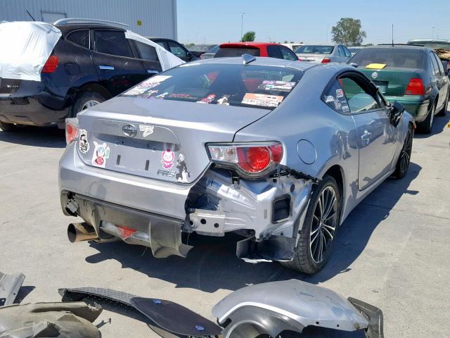 JF1ZNAA10F8701322 - 2015 TOYOTA SCION FR-S SILVER photo 4