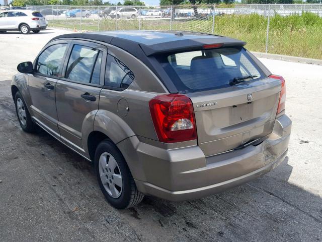 1B3HB28B37D281195 - 2007 DODGE CALIBER GOLD photo 3