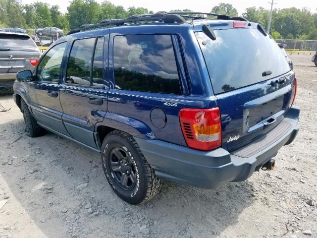 1J4GW48N71C618351 - 2001 JEEP GRAND CHER BLUE photo 3