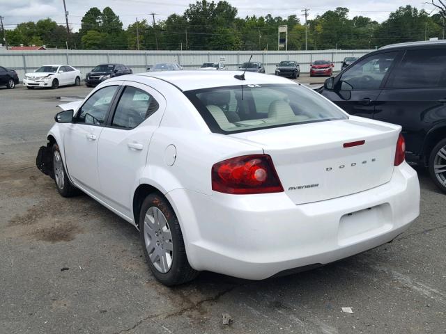 1B3BD4FB0BN578202 - 2011 DODGE AVENGER EX WHITE photo 3