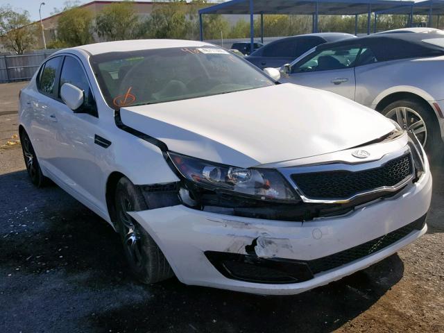 KNAGM4A78B5123795 - 2011 KIA OPTIMA LX WHITE photo 1