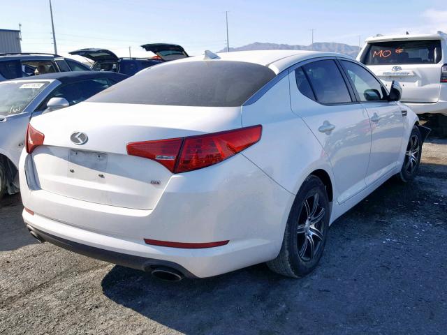 KNAGM4A78B5123795 - 2011 KIA OPTIMA LX WHITE photo 4