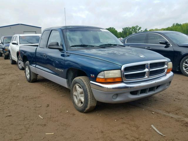 1B7GL22X4XS205945 - 1999 DODGE DAKOTA GREEN photo 1