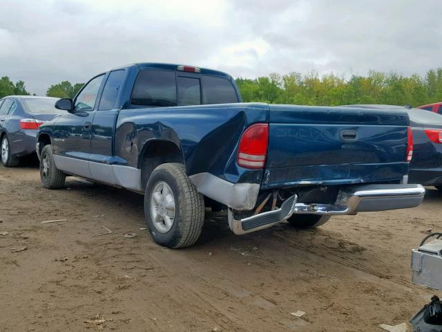 1B7GL22X4XS205945 - 1999 DODGE DAKOTA GREEN photo 3