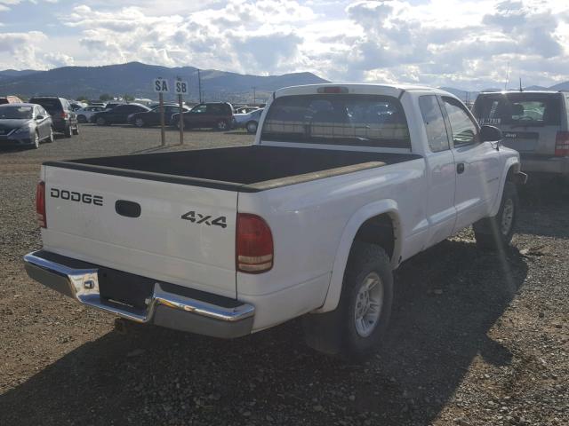 1B7GG22Y4XS218952 - 1999 DODGE DAKOTA WHITE photo 4