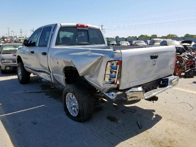 3D7KS28C85G779475 - 2005 DODGE RAM 2500 S SILVER photo 3