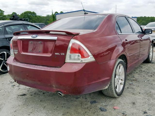 3FAHP08147R145277 - 2007 FORD FUSION SEL RED photo 4