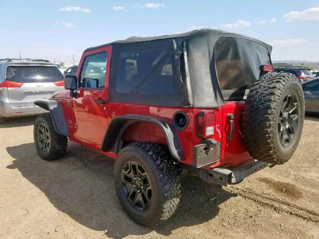 1J4FA24157L143258 - 2007 JEEP WRANGLER X RED photo 3