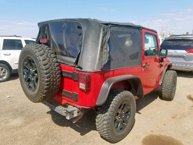 1J4FA24157L143258 - 2007 JEEP WRANGLER X RED photo 4