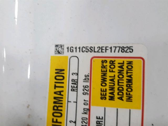 1G11C5SL2EF177825 - 2014 CHEVROLET MALIBU 1LT 白色 照片 10