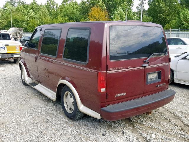 1GBDM19XX2B143559 - 2002 CHEVROLET ASTRO BURGUNDY photo 3