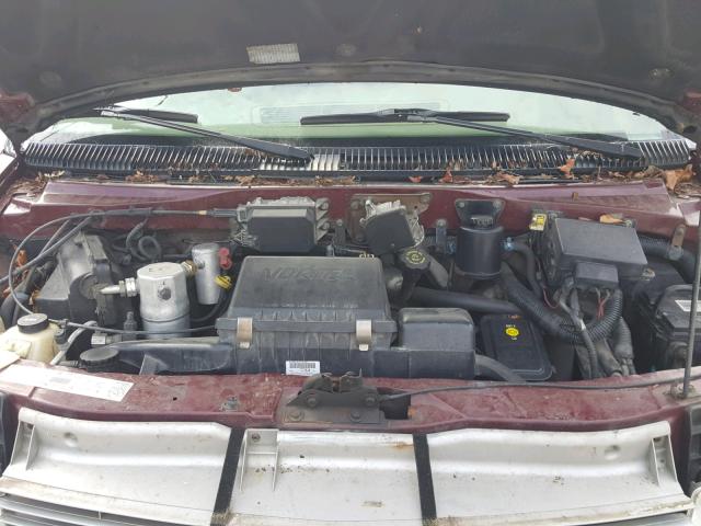 1GBDM19XX2B143559 - 2002 CHEVROLET ASTRO BURGUNDY photo 7