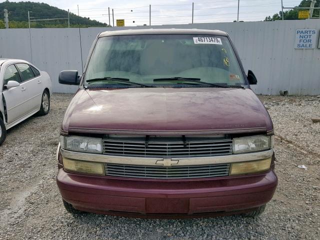 1GBDM19XX2B143559 - 2002 CHEVROLET ASTRO BURGUNDY photo 9