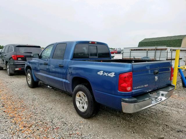 1D7HW48N86S535072 - 2006 DODGE DAKOTA QUA BLUE photo 3