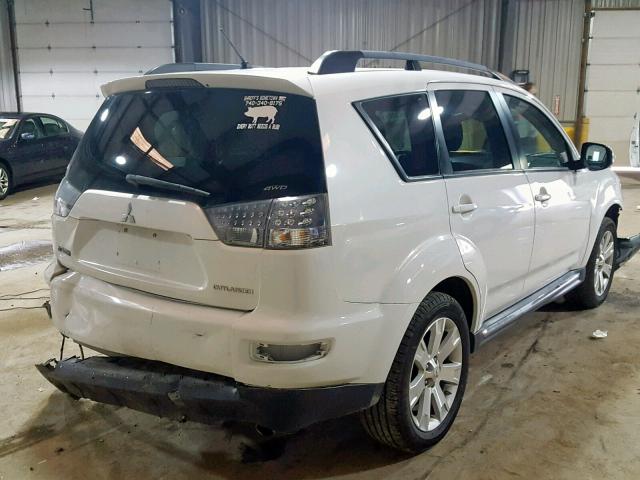 JA4JT3AW8DU013992 - 2013 MITSUBISHI OUTLANDER WHITE photo 4