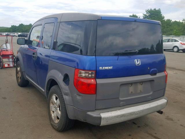 5J6YH28544L004378 - 2004 HONDA ELEMENT EX BLUE photo 3