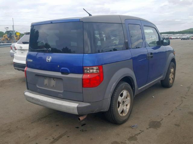 5J6YH28544L004378 - 2004 HONDA ELEMENT EX BLUE photo 4