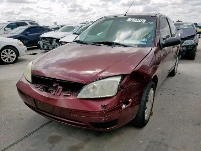 1FAFP31N06W156942 - 2006 FORD FOCUS ZX3 RED photo 2