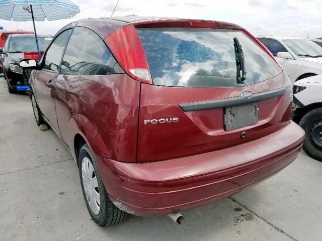 1FAFP31N06W156942 - 2006 FORD FOCUS ZX3 RED photo 3