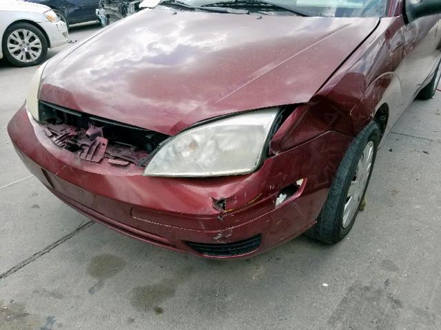 1FAFP31N06W156942 - 2006 FORD FOCUS ZX3 RED photo 9