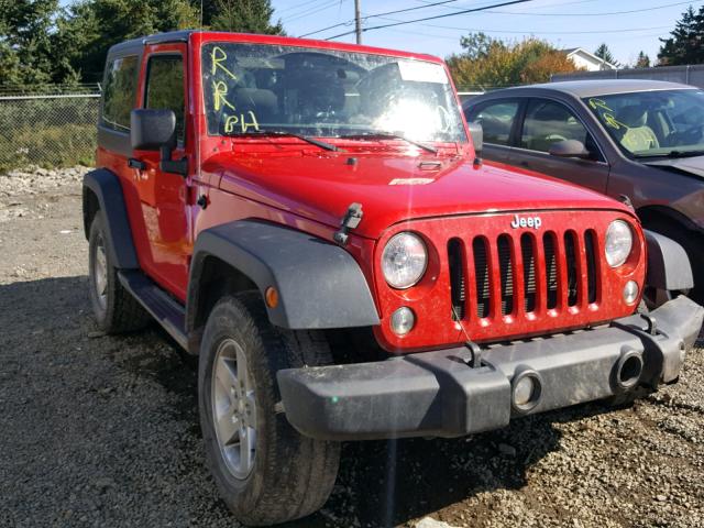 1C4AJWAGXEL247211 - 2014 JEEP WRANGLER S RED photo 1